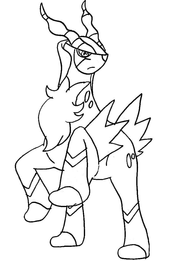Dibujo de Cobalion en Pokémon Legendarios para Colorear