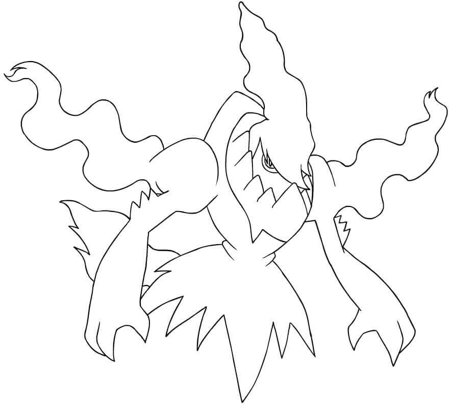 Dibujo de Darkrai en Pokémon Legendarios para Colorear