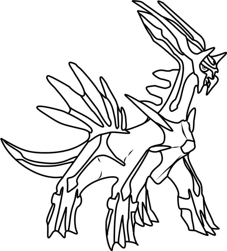 Dibujo de Dialga Pokémon Legendarios para Colorear
