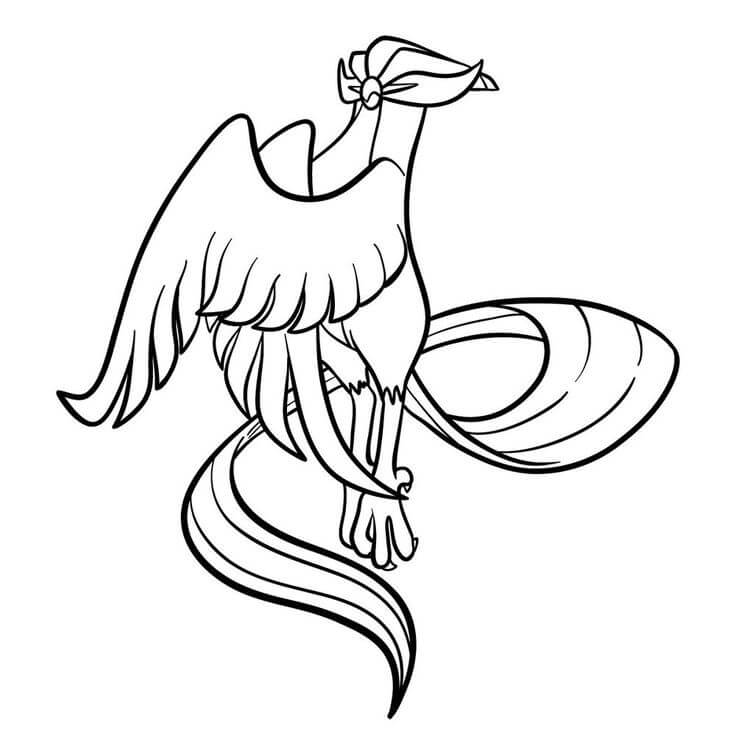 Dibujo de Forma de Articuno Galarian en Pokémon Legendarios para Colorear