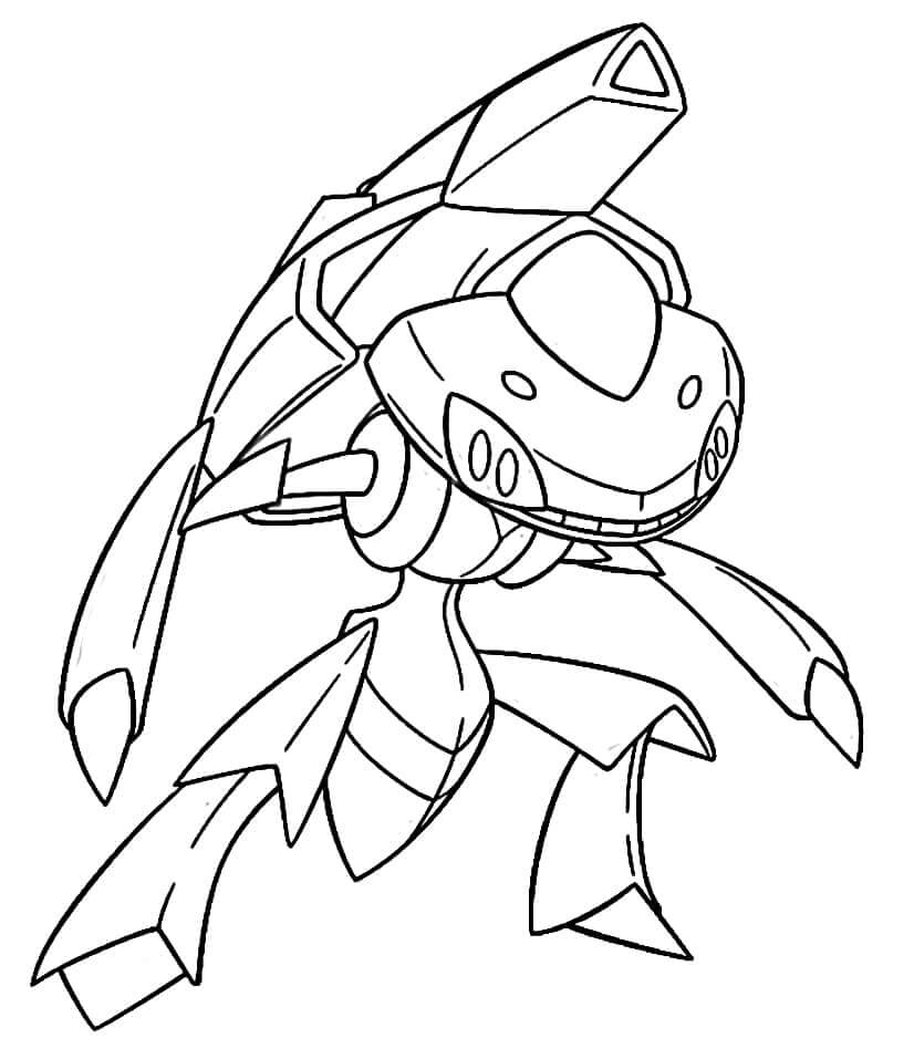 Dibujo de Genesect en Pokémon Legendarios para Colorear