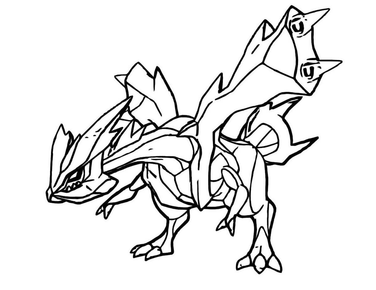 Dibujo de Kyurem en Pokémon Legendarios para Colorear