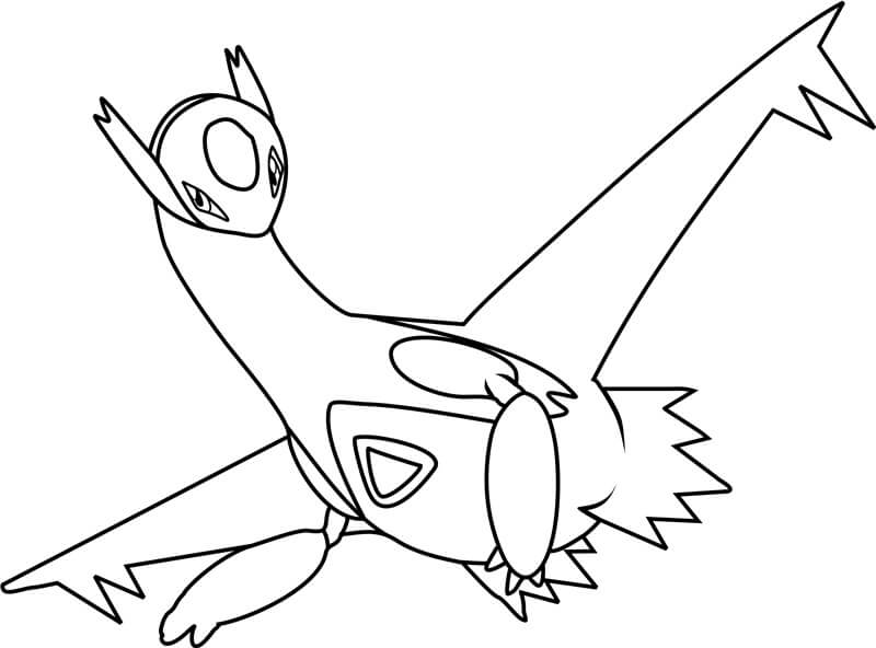 Dibujo de Latios en Pokémon Legendarios para Colorear