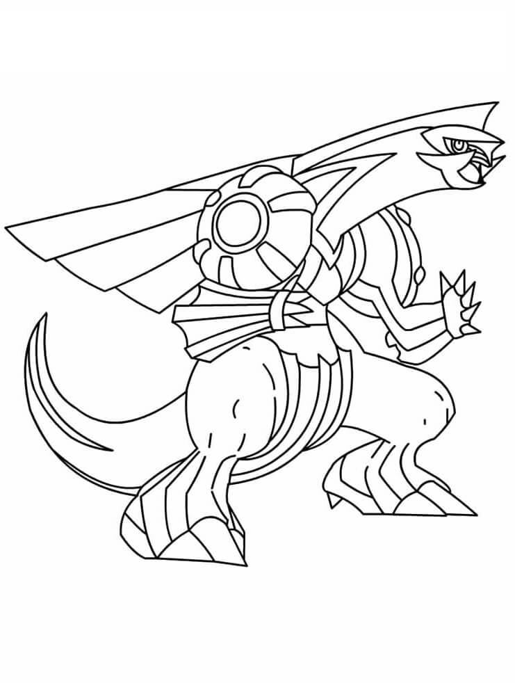 Dibujo de Palkia Pokémon Legendarios para Colorear