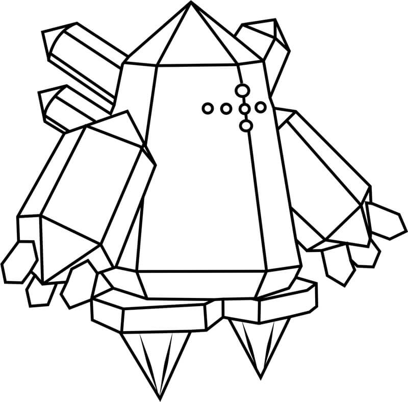 Dibujo de Regice en Pokémon Legendarios para Colorear