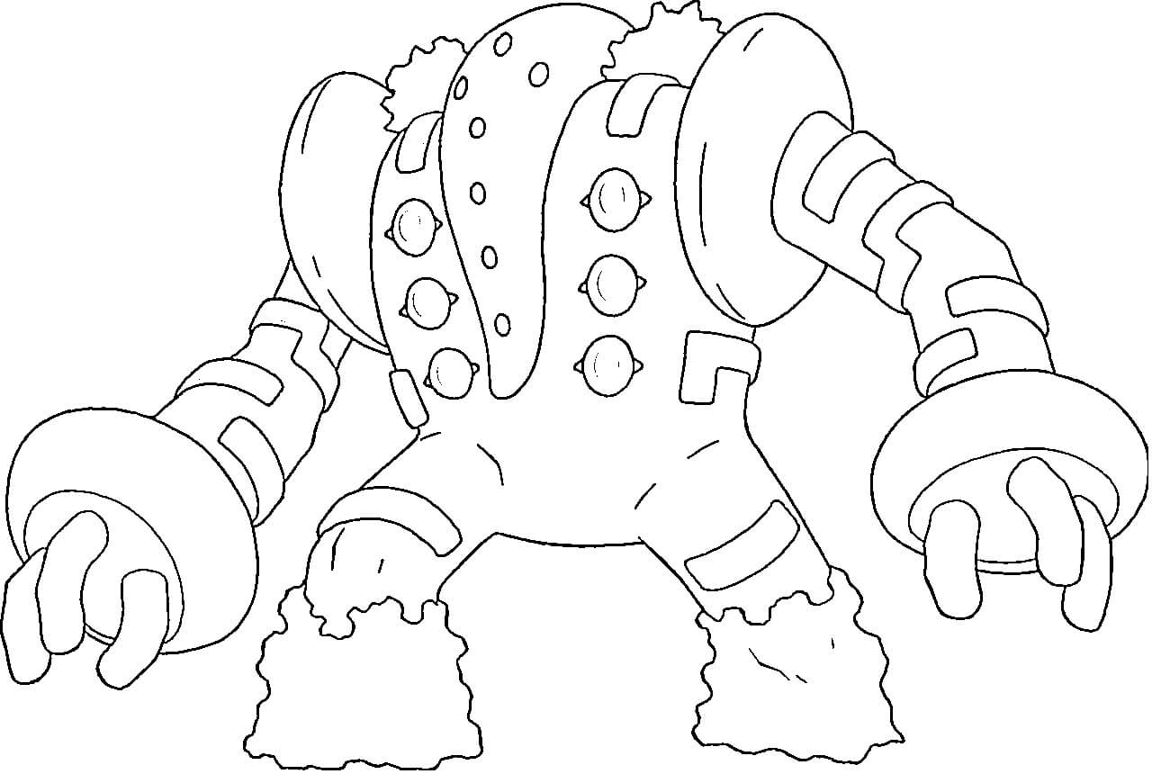 Dibujo de Regigigas Pokémon Legendarios para Colorear