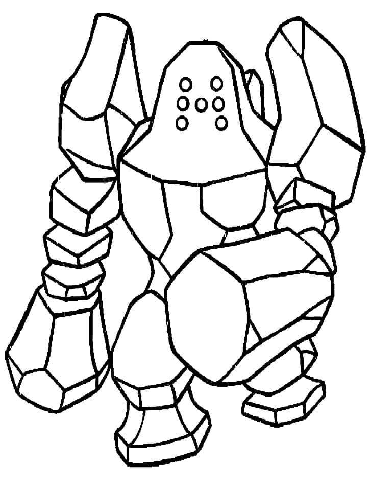 Dibujo de Regirock en Pokémon Legendarios para Colorear