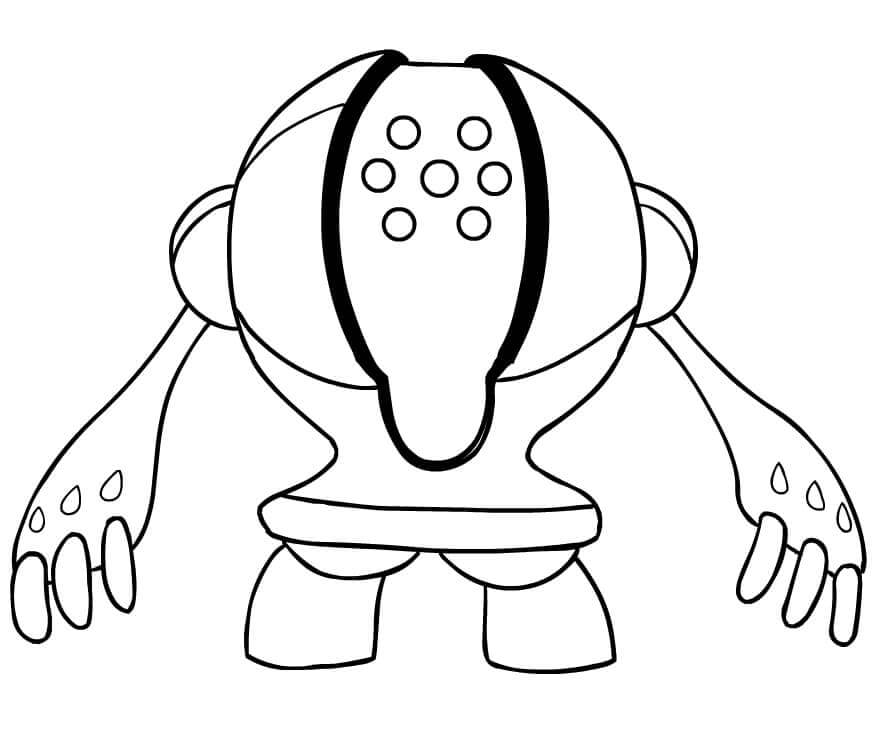 Dibujo de Registeel en Pokémon Legendarios para Colorear