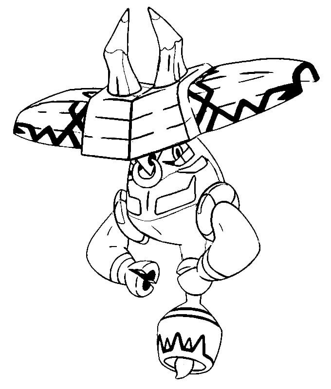 Dibujo de Tapu Bulu en Pokémon Legendarios para Colorear