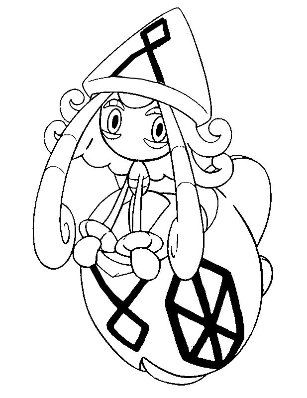 Dibujo de Tapu Lele en Pokémon Legendarios para Colorear