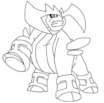 Dibujo de Terrakion Pokémon Legendarios para Colorear