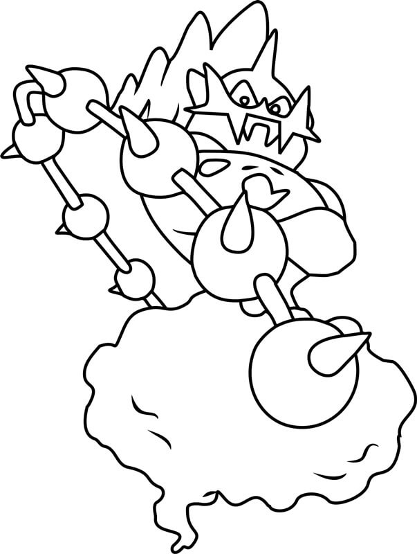 Dibujo de Thundurus en Pokémon Legendarios para Colorear