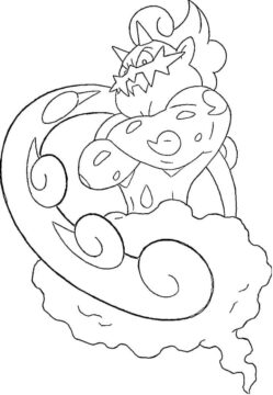 Dibujo de Tornadus en Pokémon Legendarios para Colorear