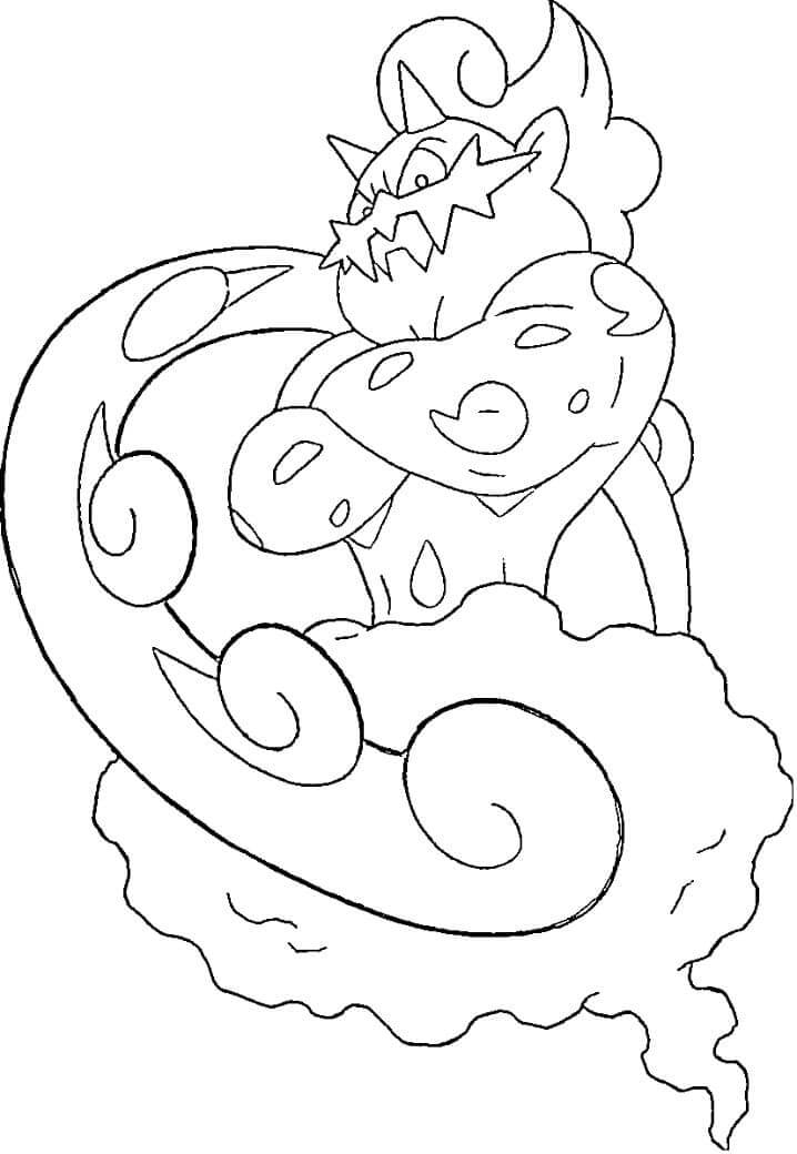 Dibujo de Tornadus en Pokémon Legendarios para Colorear