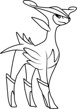Dibujo de Virizion en Pokémon Legendarios para Colorear