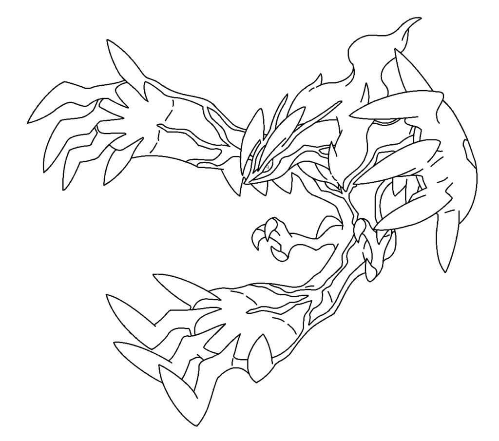 Dibujo de Yveltal en Pokémon Legendarios para Colorear