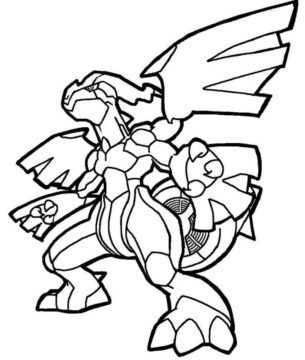 Dibujo de Zekrom en Pokémon Legendarios para Colorear