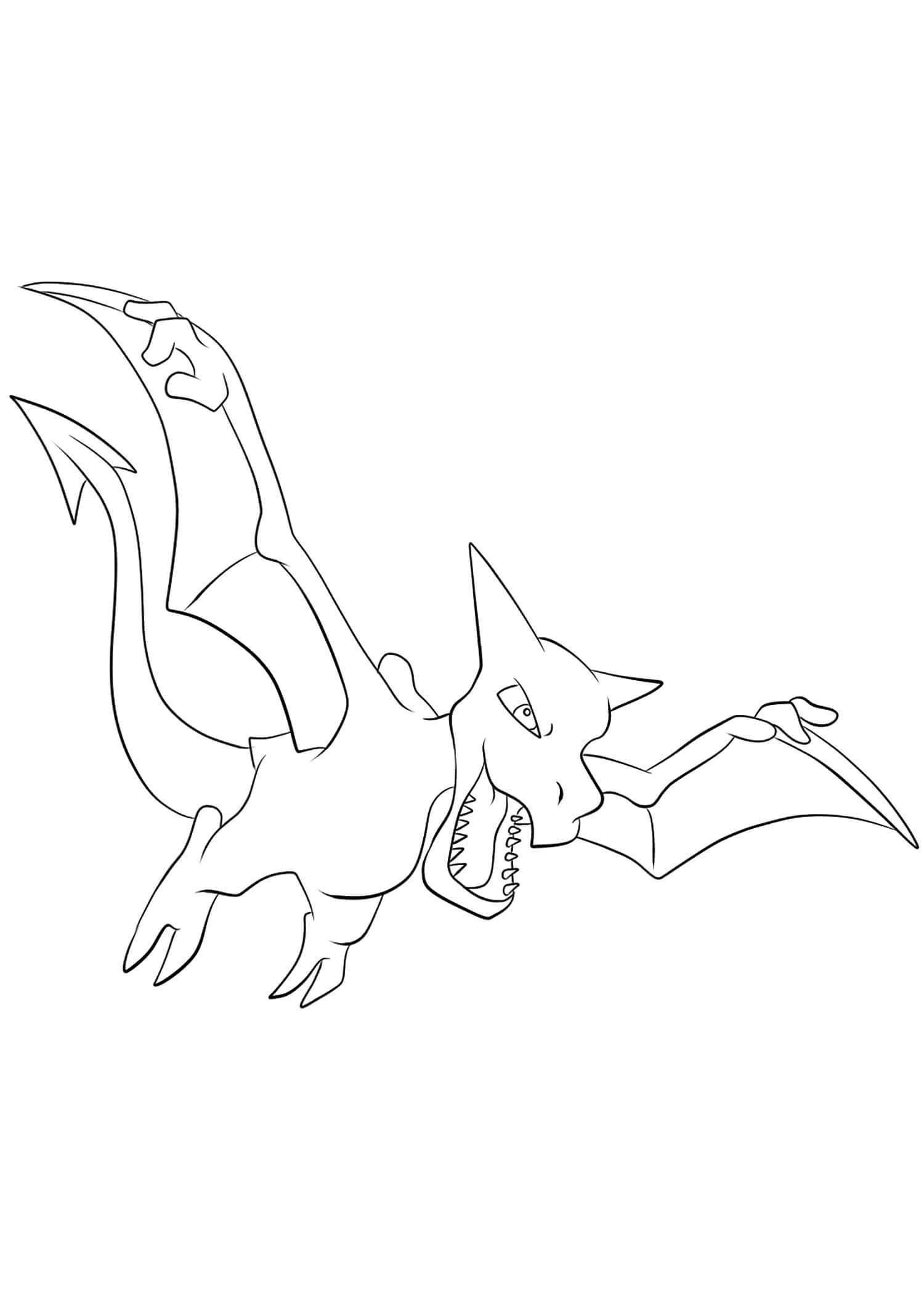 Dibujo de Aerodactyl en Pokémon para Colorear