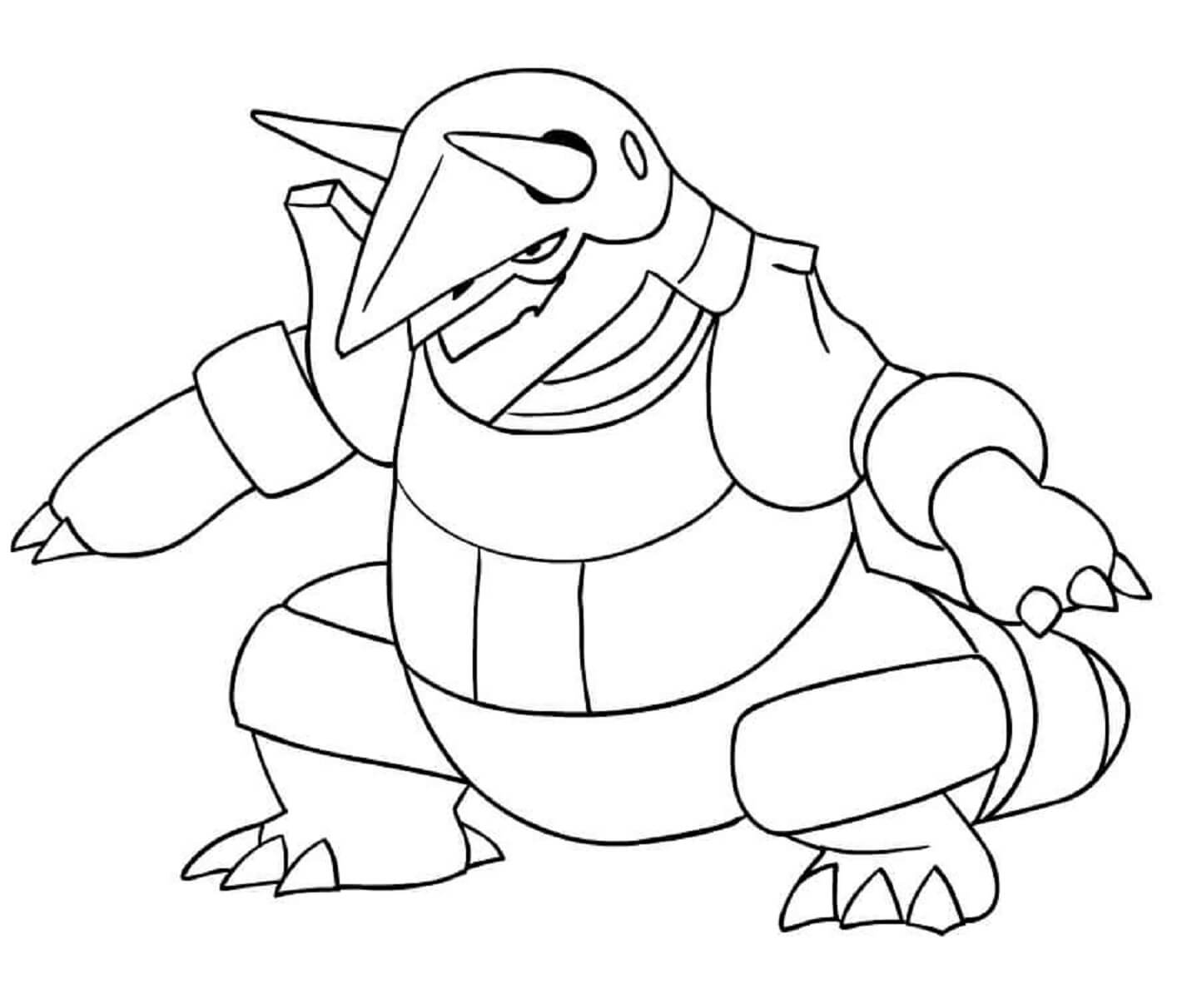 Dibujo de Aggron en Pokémon para Colorear