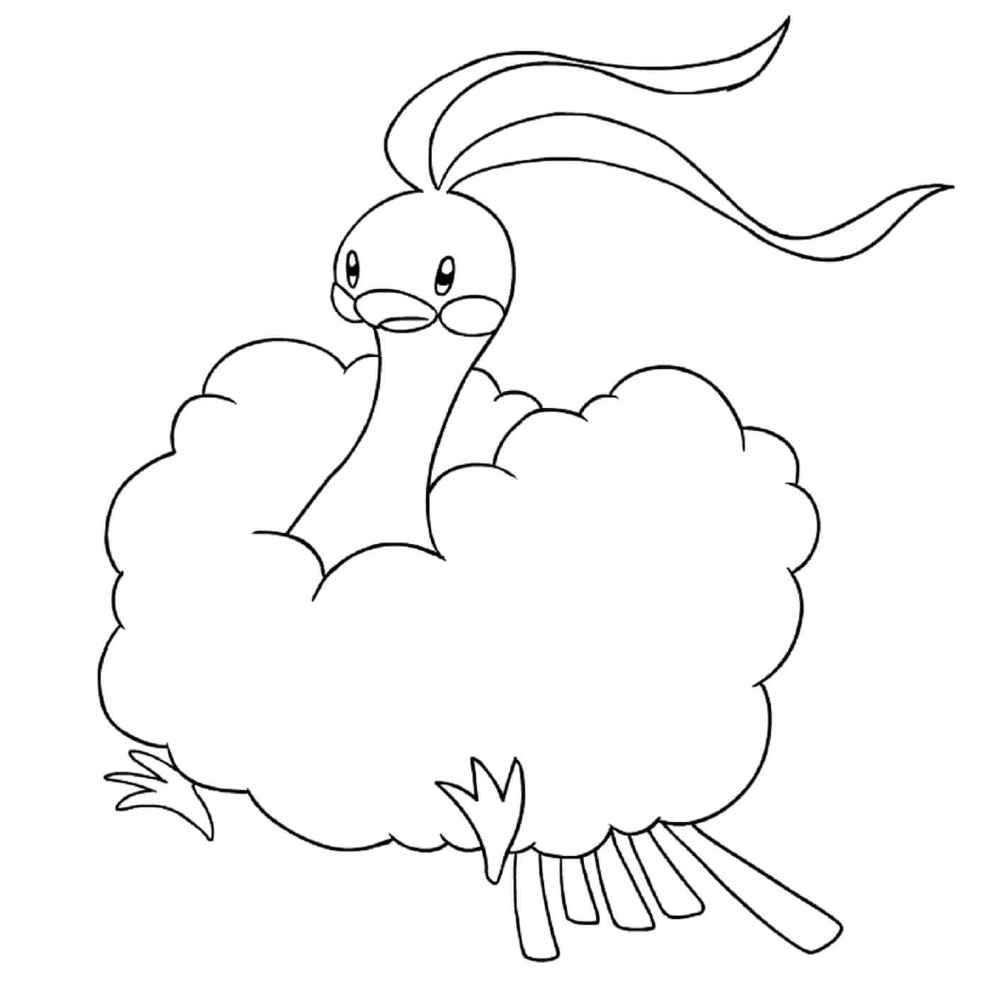 Dibujo de Altaria en Pokémon para Colorear