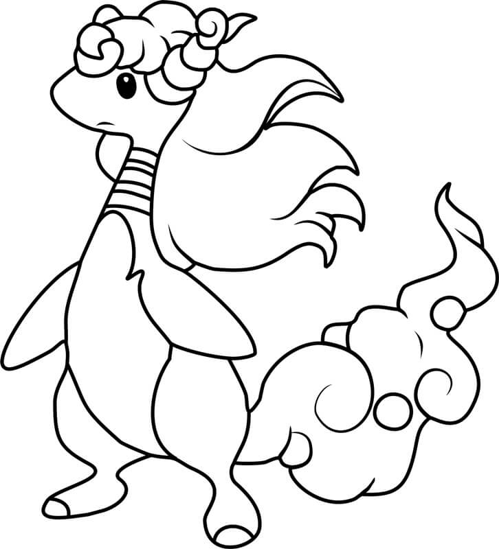 Dibujo de Ampharos en Pokémon 1 para Colorear