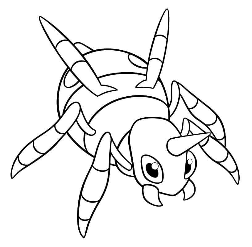 Dibujo de Ariados en Pokémon 1 para Colorear