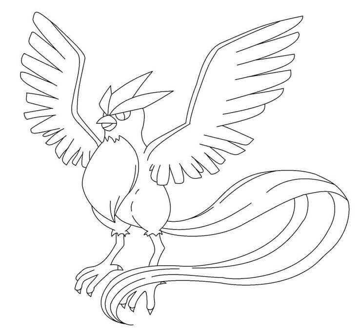 Dibujo de Articuno en Pokémon 1 para Colorear