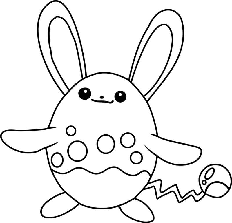 Dibujo de Azumarill en Pokémon para Colorear