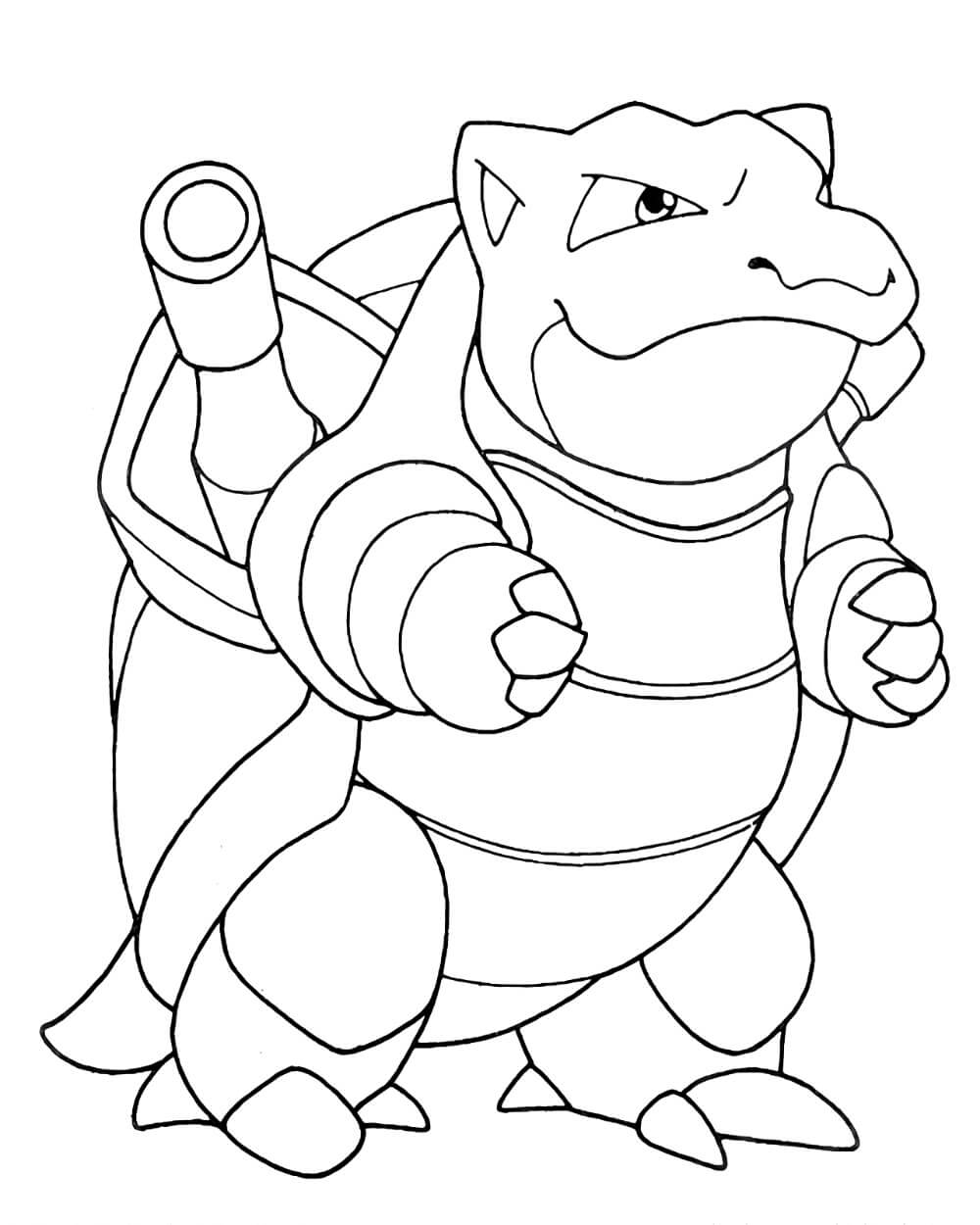 Dibujo de Blastoise en Pokémon para Colorear