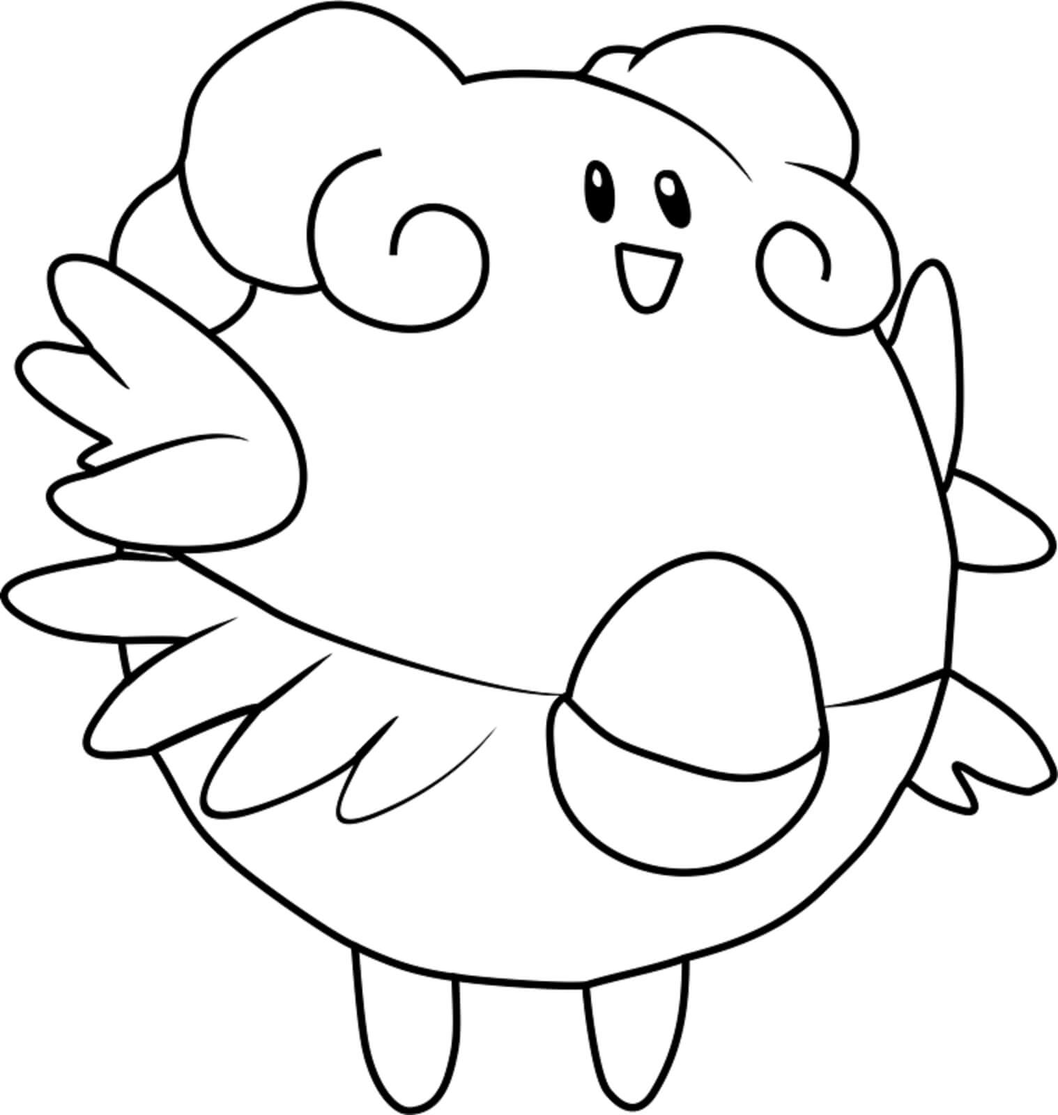 Dibujo de Blissey en Pokémon para Colorear