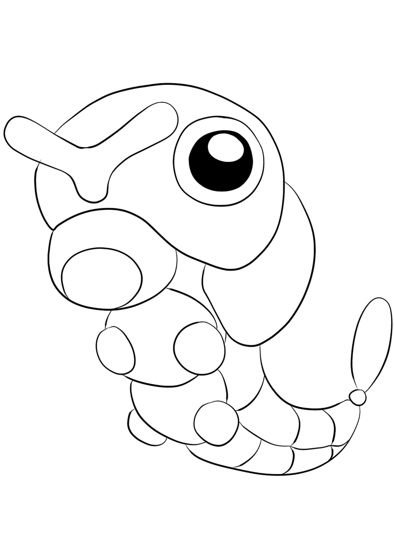 Dibujo de Caterpie en Pokémon para Colorear