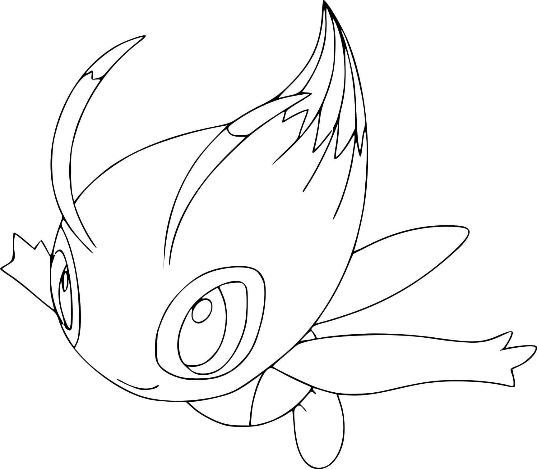 Dibujo de Celebi en Pokémon para Colorear