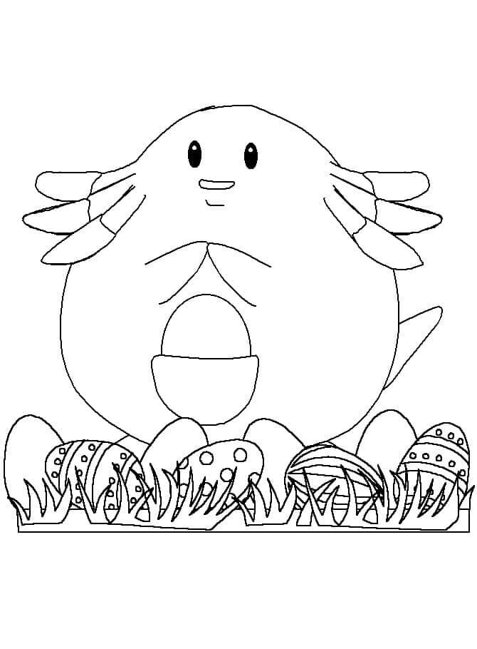 Dibujo de Chansey en Pokémon para Colorear
