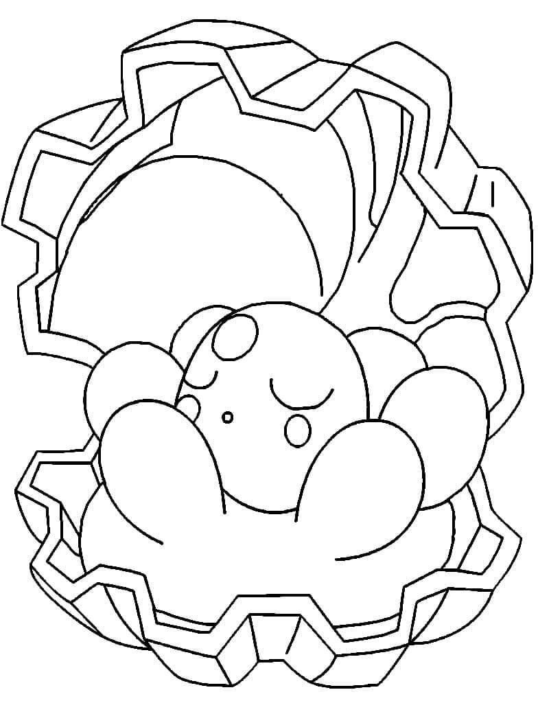 Dibujo de Clamperl en Pokémon para Colorear