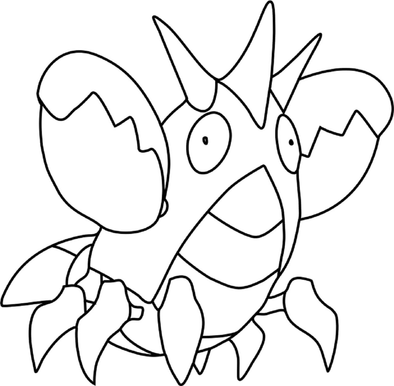 Dibujo de Corphish en Pokémon para Colorear