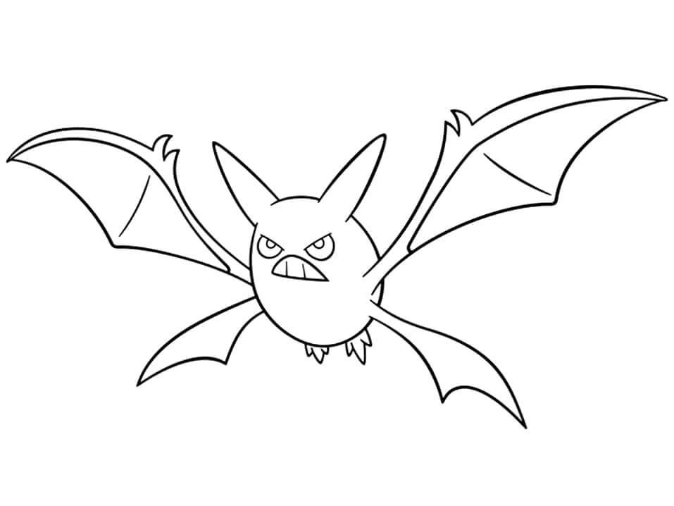 Dibujo de Crobat en Pokémon para Colorear
