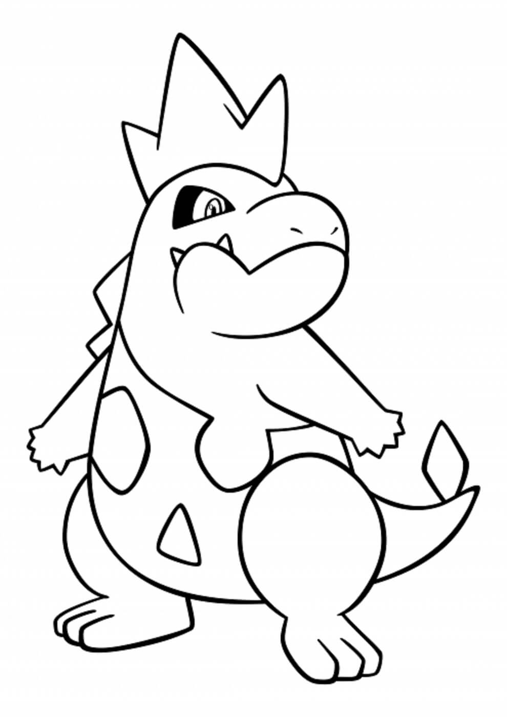 Dibujo de Croconaw en Pokémon para Colorear