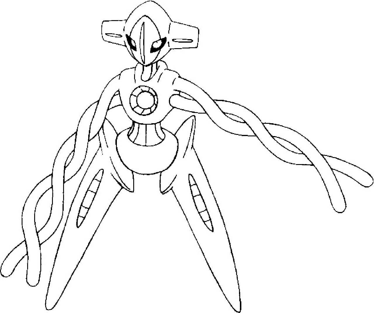 Dibujo de Deoxys en Pokémon para Colorear