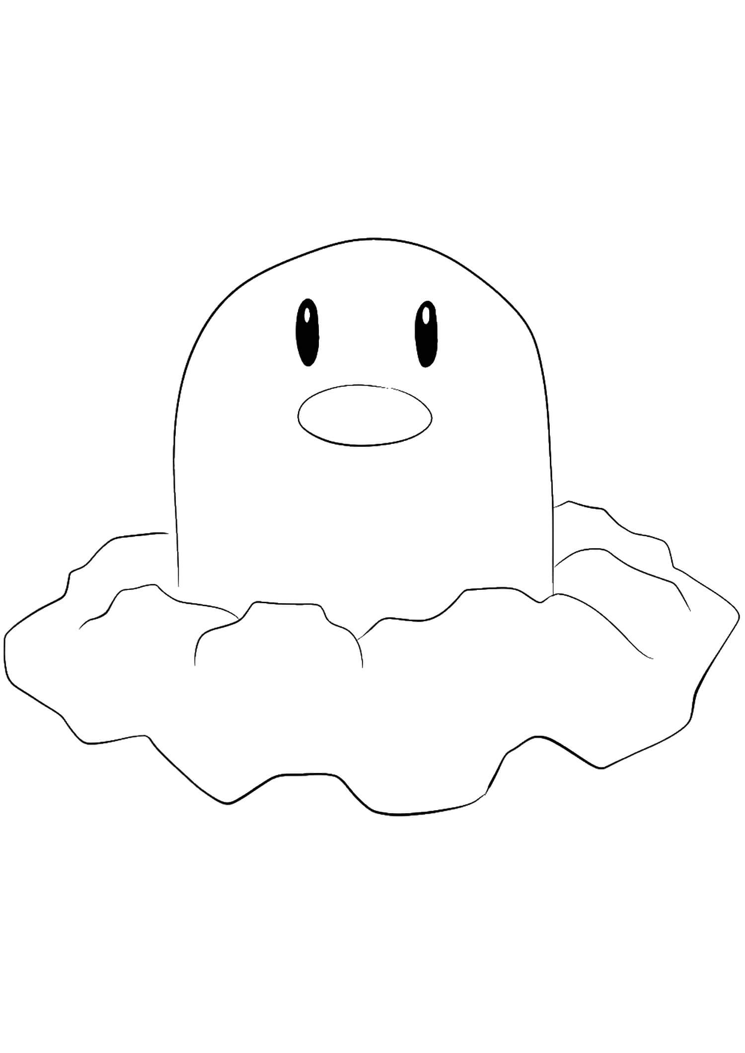 Dibujo de Diglett en Pokémon para Colorear