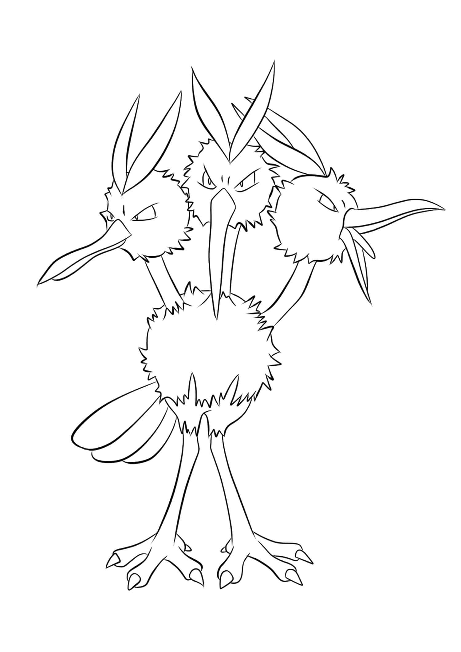 Dibujo de Dodrio para Colorear