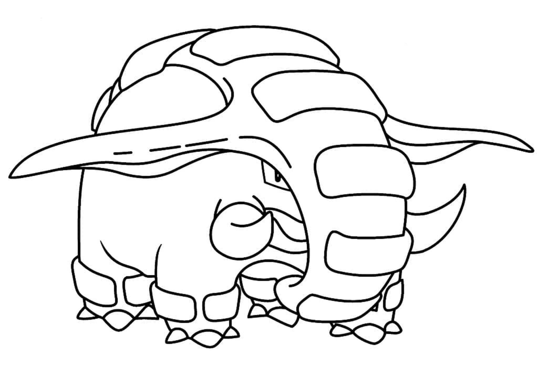 Dibujo de Donphan en Pokémon para Colorear