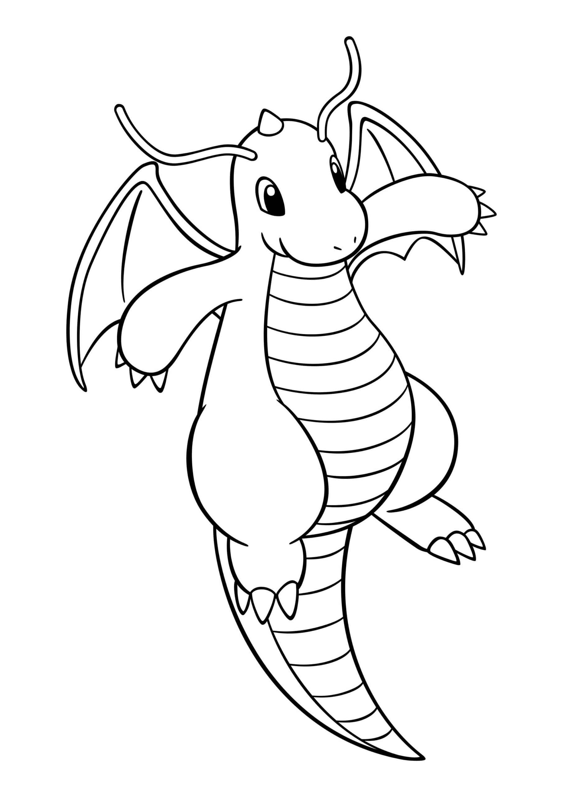 Dibujo de Dragonite en Pokémon Scaled para Colorear