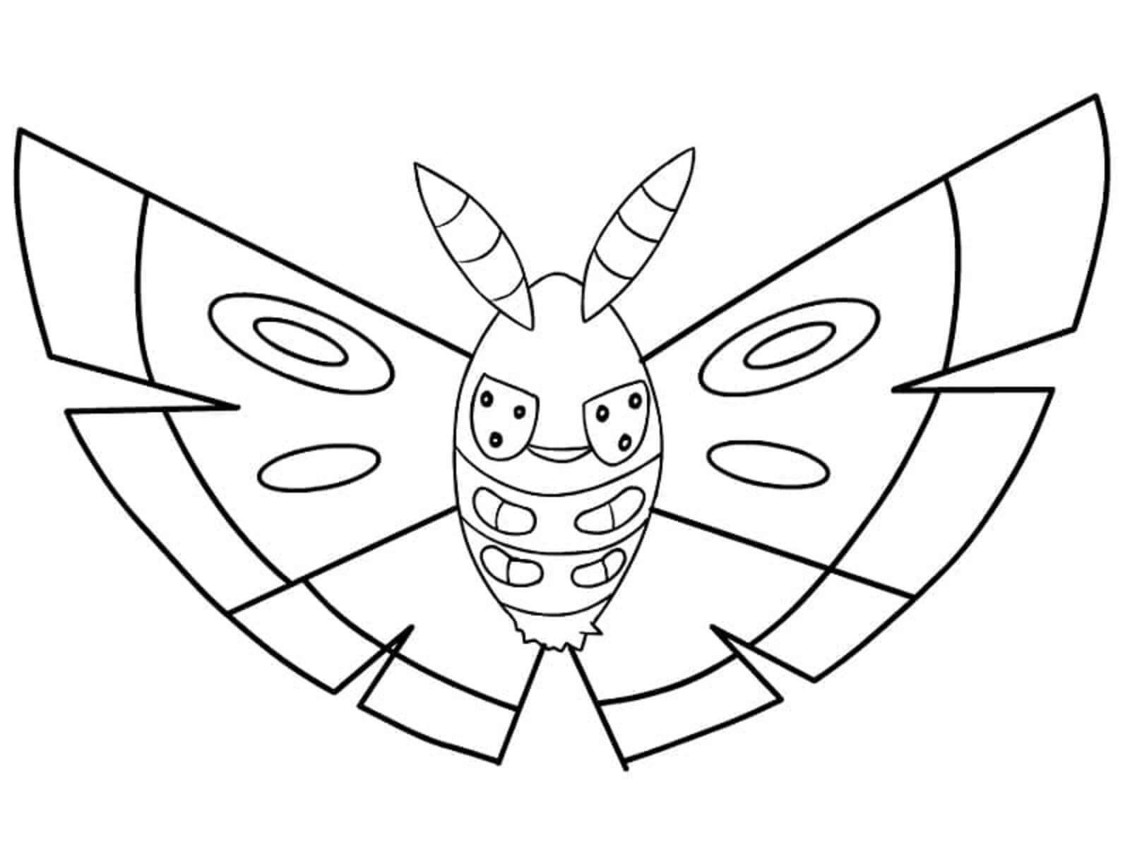 Dibujo de Dustox en Pokémon para Colorear