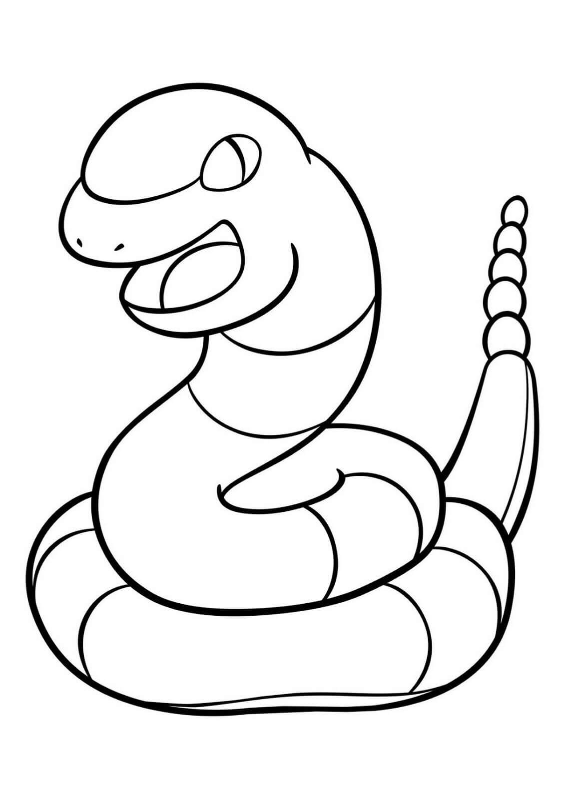 Dibujo de Ekans en Pokémon para Colorear