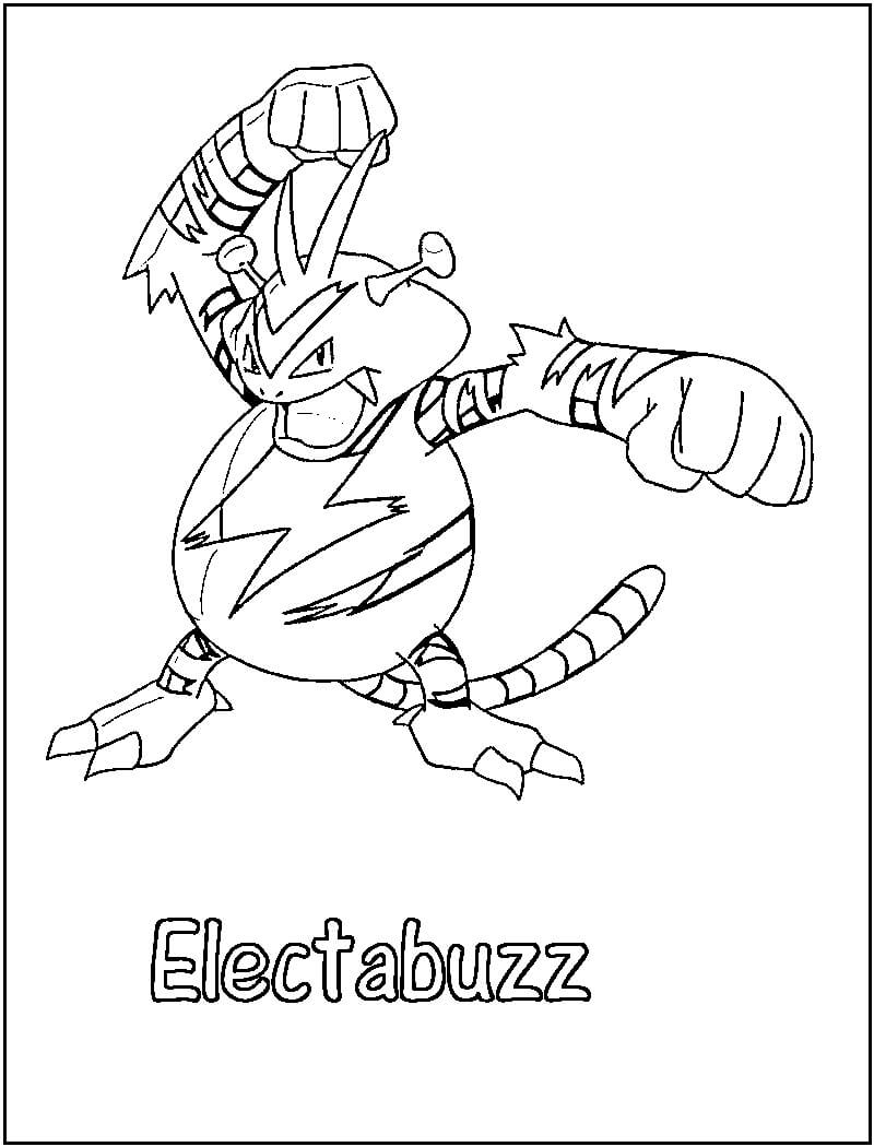 Dibujo de Electabuzz en Pokémon para Colorear