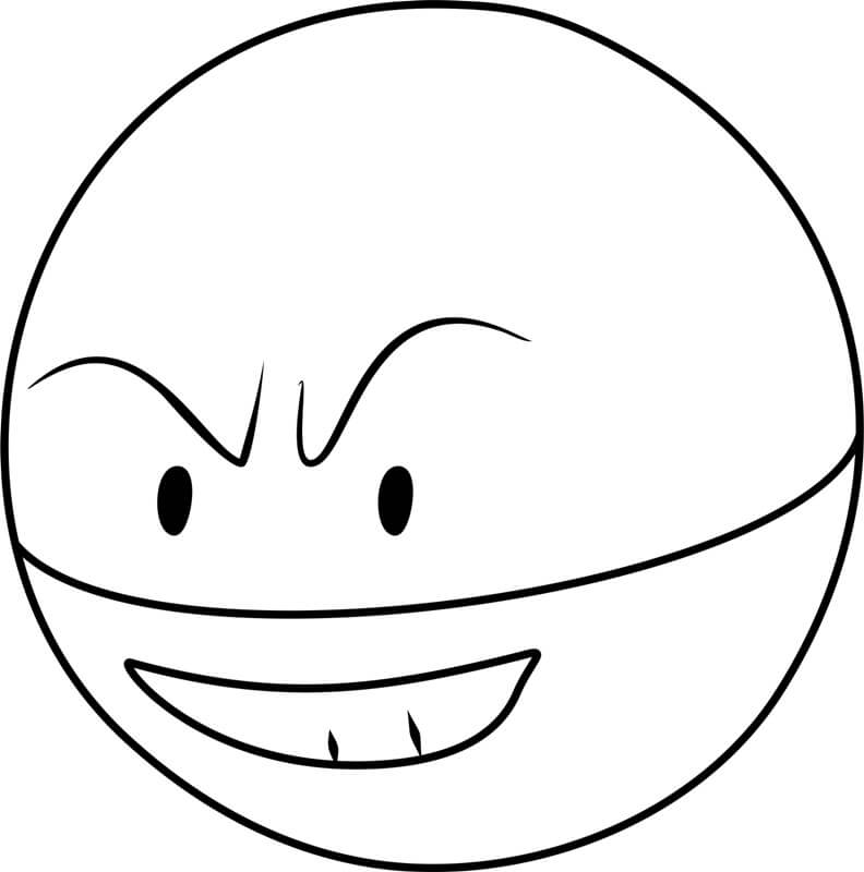 Dibujo de Electrode en Pokémon para Colorear
