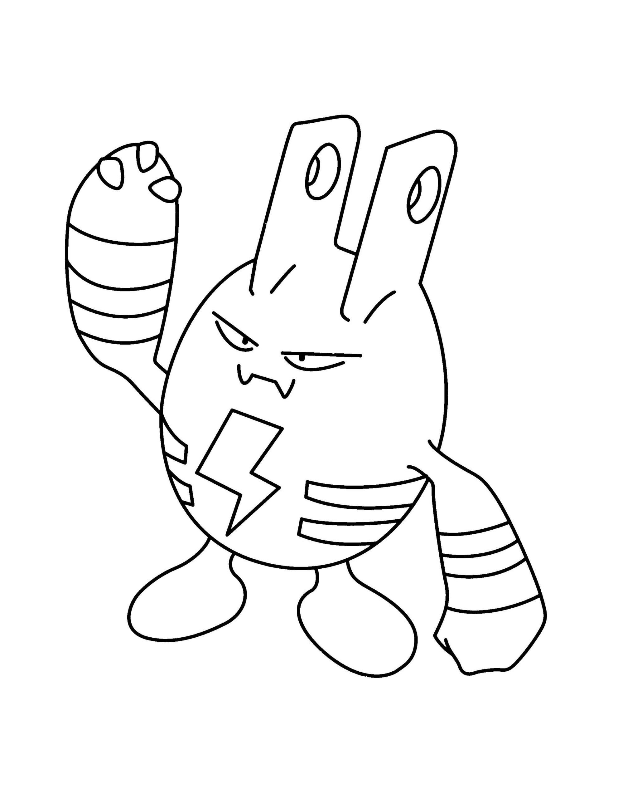 Dibujo de Elekid en Pokémon Scaled para Colorear