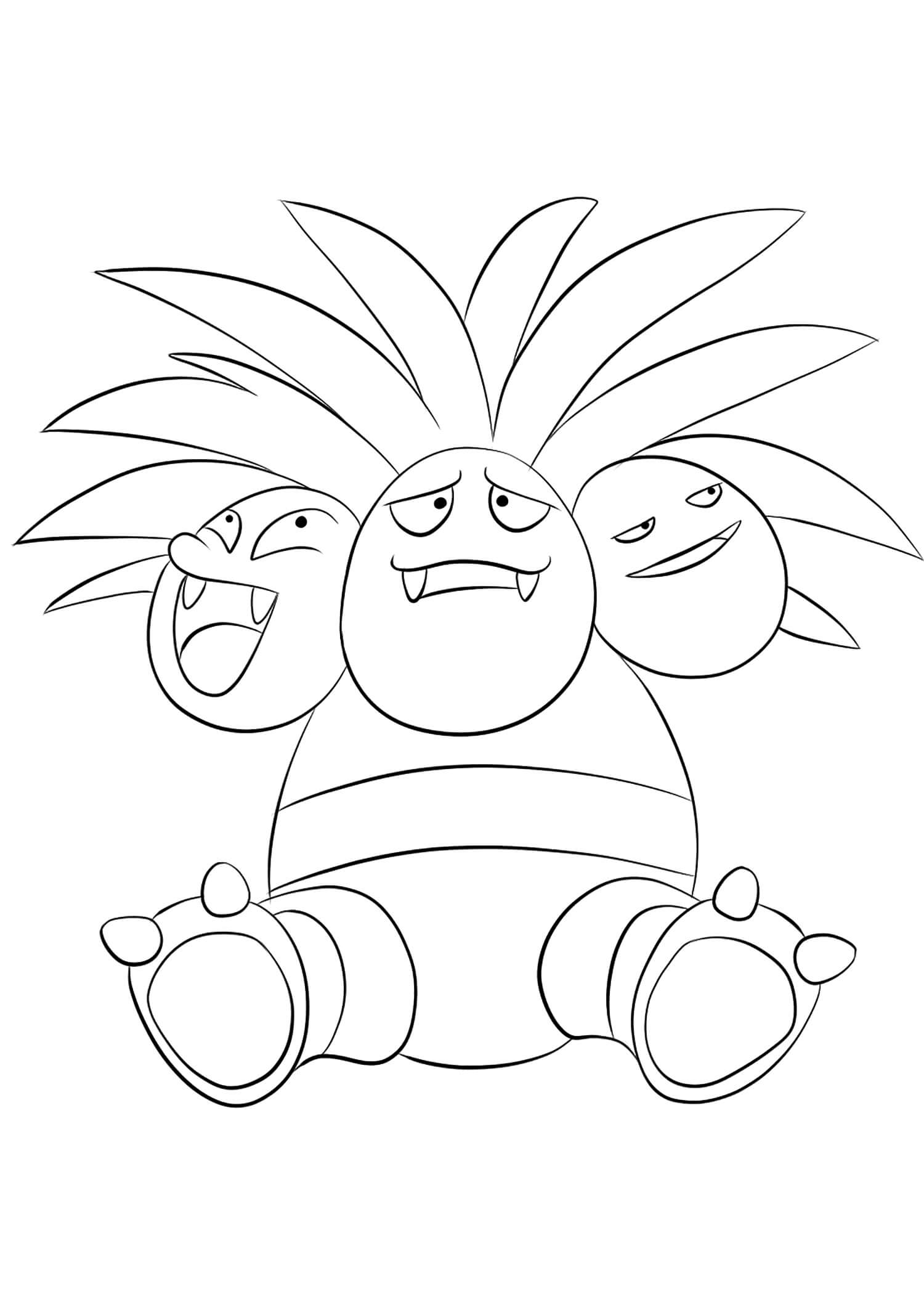 Dibujo de Exeggutor en Pokémon para Colorear