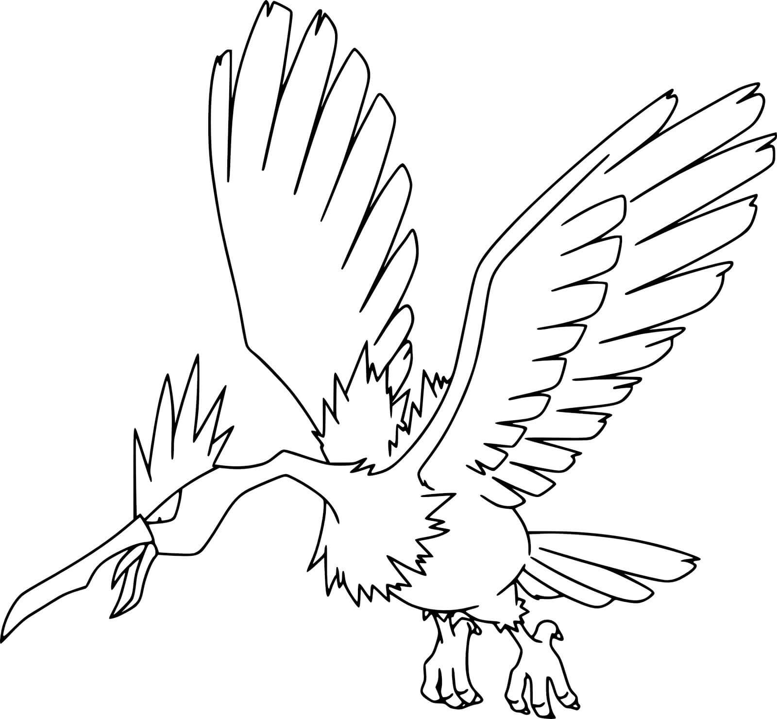 Dibujo de Fearow en Pokémon para Colorear