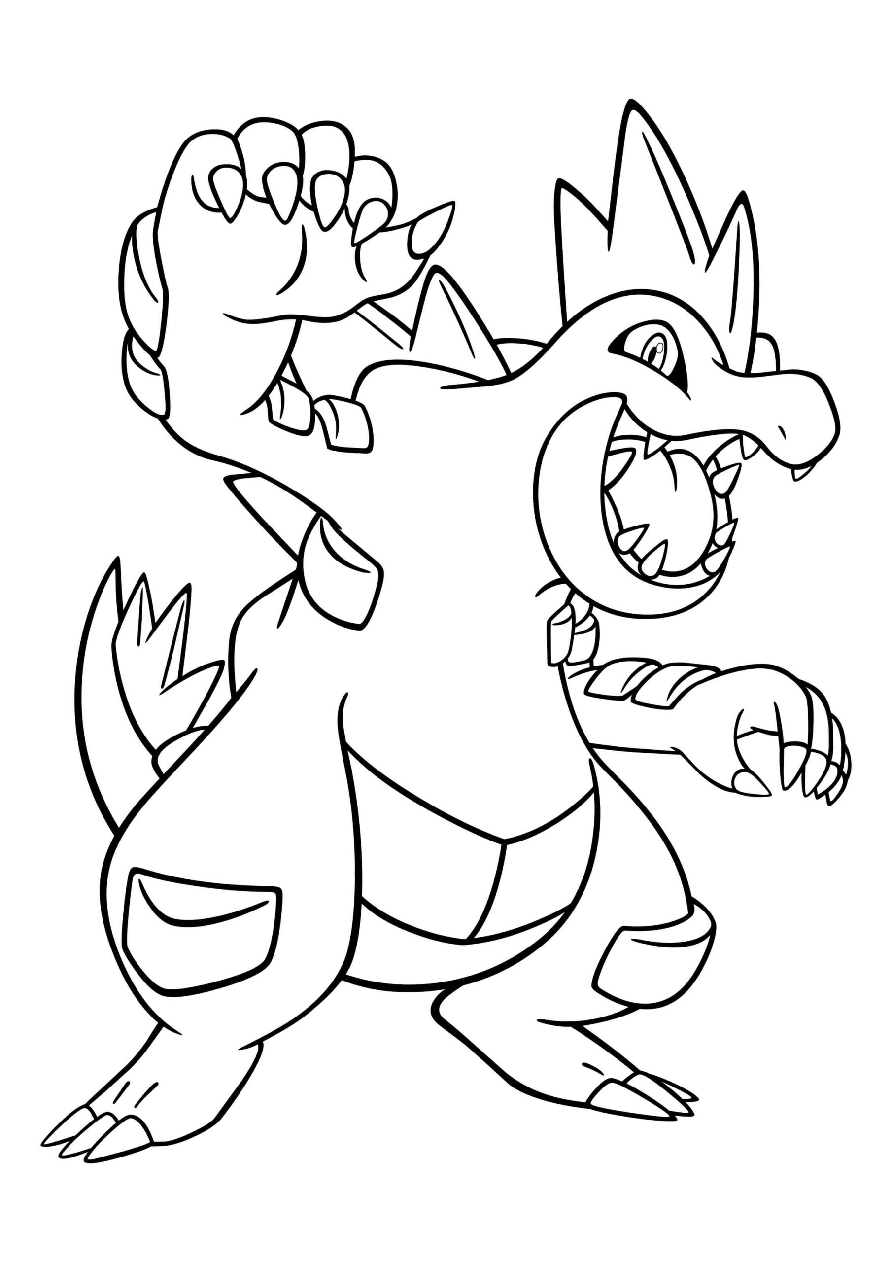 Dibujo de Feraligatr en Pokémon Scaled para Colorear